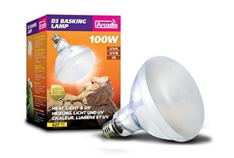 Insecto.nl - De online leverancier levende voedseldieren UV & Warmtelamp (combinatielamp) Arcadia - D3 UV Basking Lamp - 100 Watt kopen? | RSMA100E27 | 844046013262