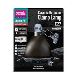 Arcadia Reptile Ceramic reflector clamp lamp Graphite Grey Large kopen? | RARMG160X | 5060127656721
