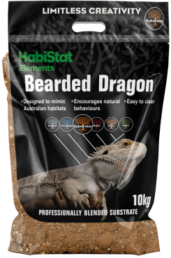 HabiStat Bearded Dragon Substrate 10kg, natuurlijke woestijnbodem voor baardagamen