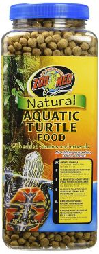 Zoo Med Aquatic Turtle Food is een uitgebalenceerde pellet voer met een aangepast eiwitgehalte voor half/volwassen waterschildpadden. Lage eiwit gehaltes verzekeren een goede schildontwikkeling en gezonde organen. De pellets drijven zodat de schildpad ze.