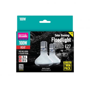 Basking Solar Flood lamp 100 Watt, Twin pack