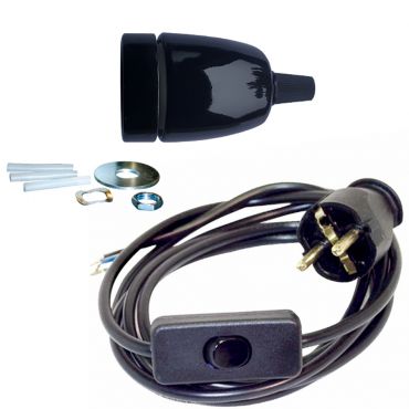 Dragon Keramische fitting met bevestigingsmateriaal, zwart, 4038501002151, GIE911