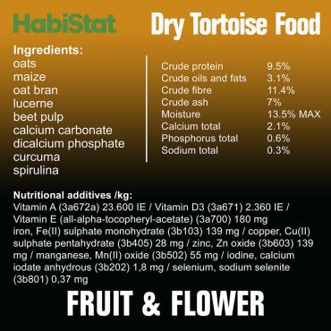 Dry Tortoise Food, Fruit and Flower 800g