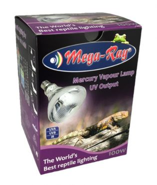 Warmtelamp met UVB kopen voor reptielen? Mega-Ray Basking Lamp D3 UV 100W | 130080 | 4050644601933