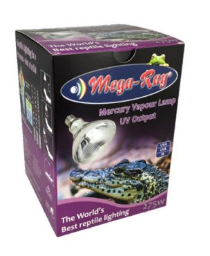 Warmtelamp met UVB kopen voor reptielen? Mega-Ray Basking Lamp D3 UV 275W | 130275 | 4050644602098