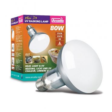 Reptielen UV & warmtelamp nodig? Arcadia - D3 UV Basking Lamp - 80 Watt kopen? | RSMA80E27 | 844046013309